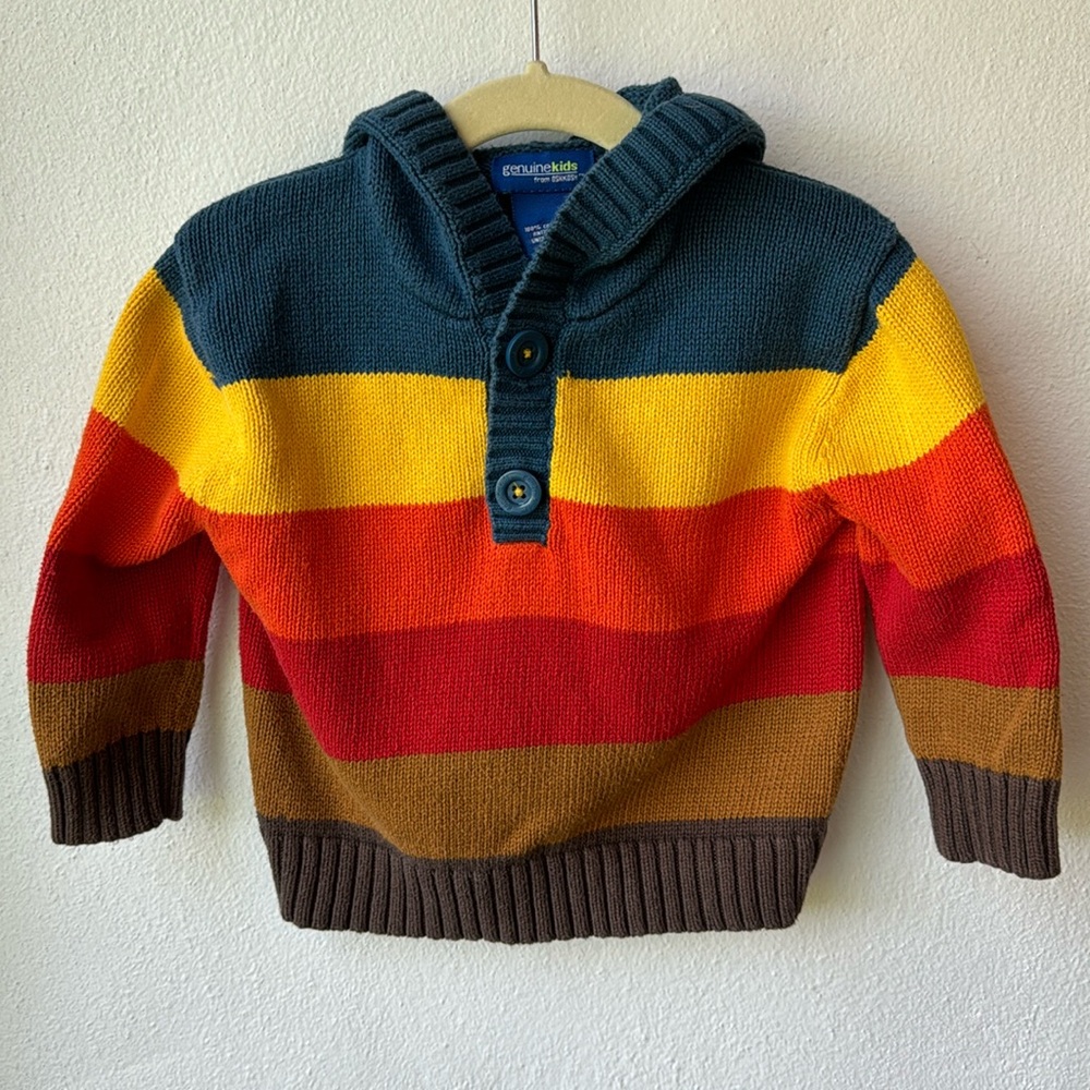 Color Block Knit Sweater Genuine Kids by Osh Kosh Size 24M